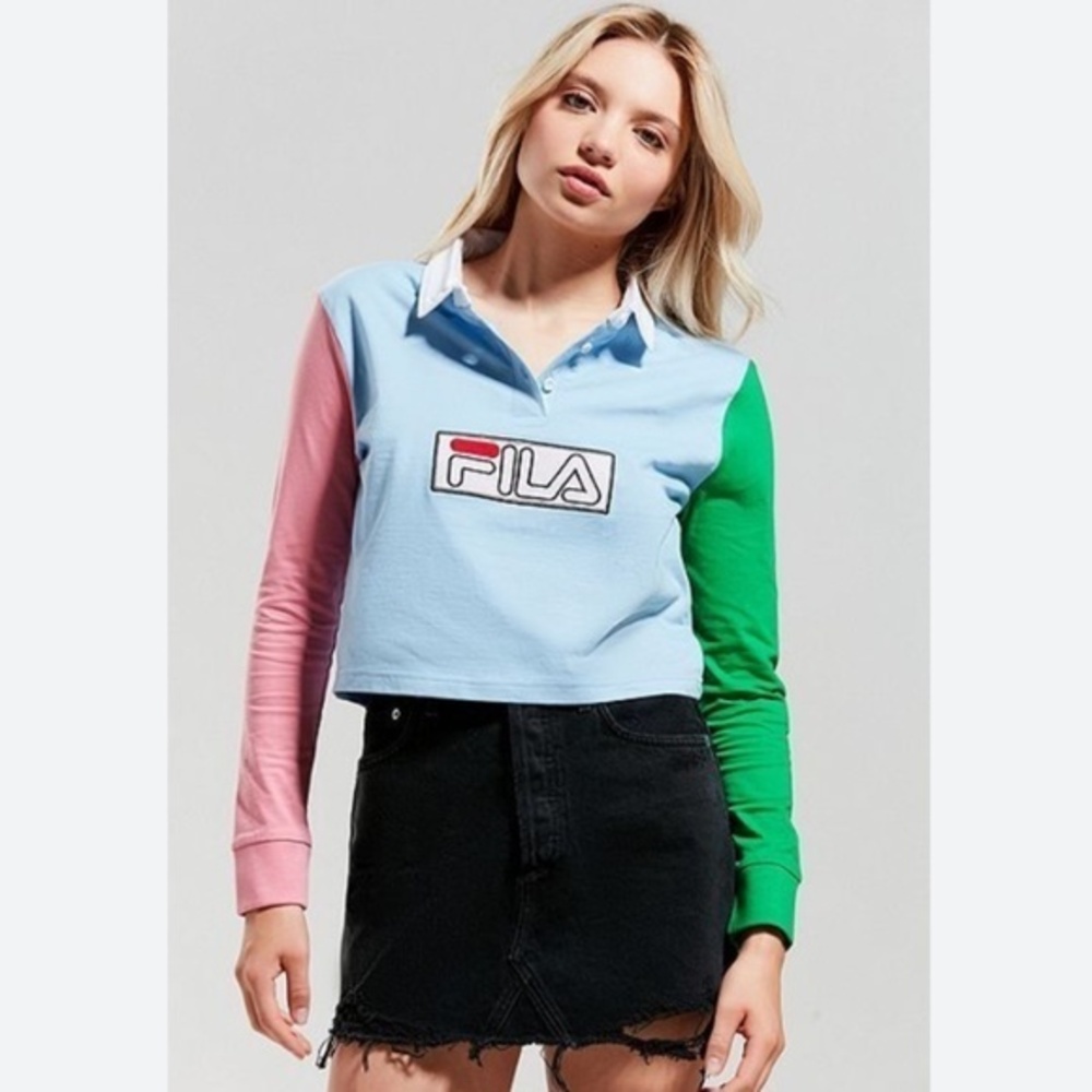Urban Outfitters x Fila Masha Colorblock Rugby Shirt Size Small